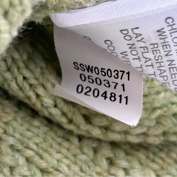 J. Jill Light Green Oversized Chunky Turtleneck Sweater Women’s Medium - Picture 6 of 6